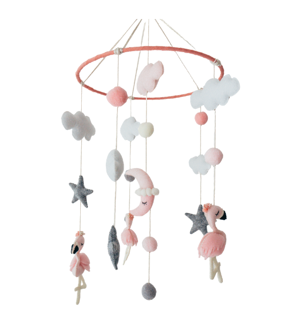 Pink Flamingo Crib Mobile